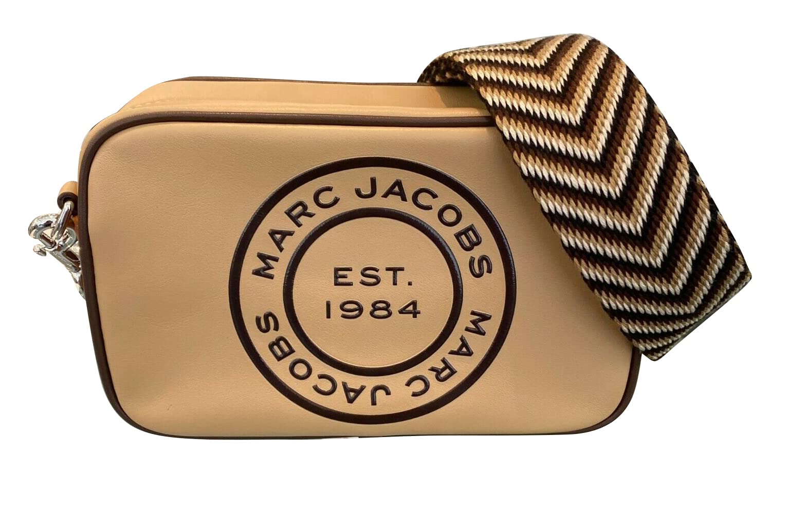 Marc Jacobs Flash Leather Crossbody Bag for Women on Daily Wear, Stylish and Versatile, Iced Coffee Leather